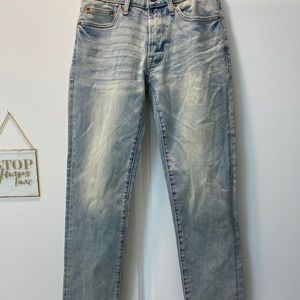 American Eagle Acid wash slim straight flex jeans